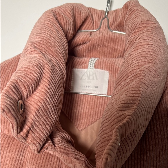 Zara Dusty Rose Corduroy Puffer Jacket - Picture 5 of 6